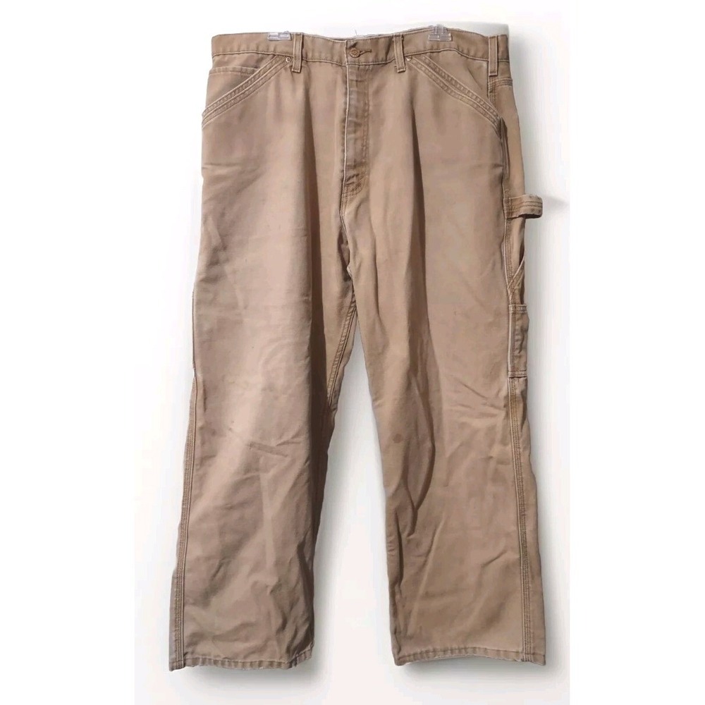 Levis Strauss Signature  Carpenter Pants‎  Men's W40 L30 Khaki Work Wear Fit Tan